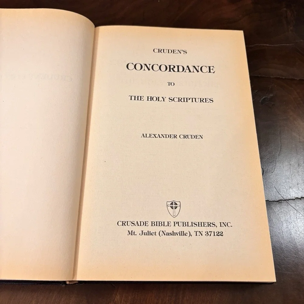 Cruden's Concordance to the Holy‎ Scriptures Hardcover Bible Reference Index